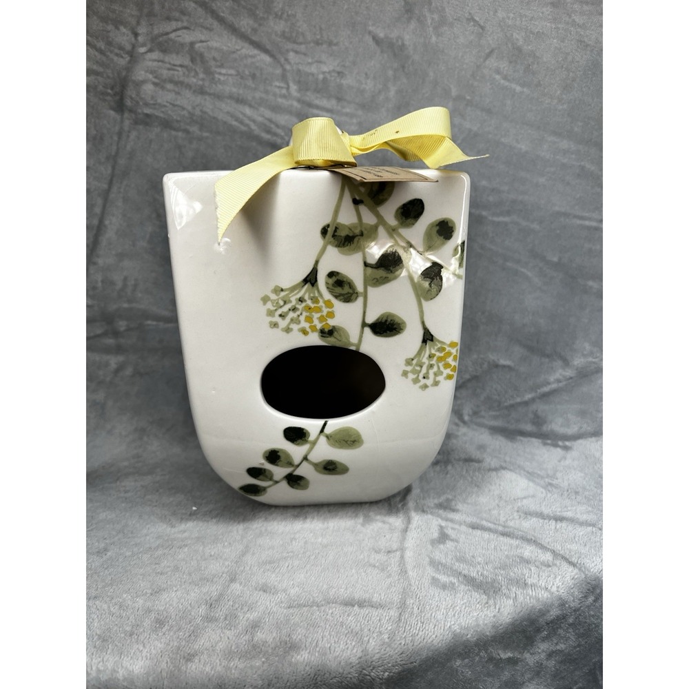 Vintage Rare Magenta Vines Floral Birdhouse Rare HTF Vintage